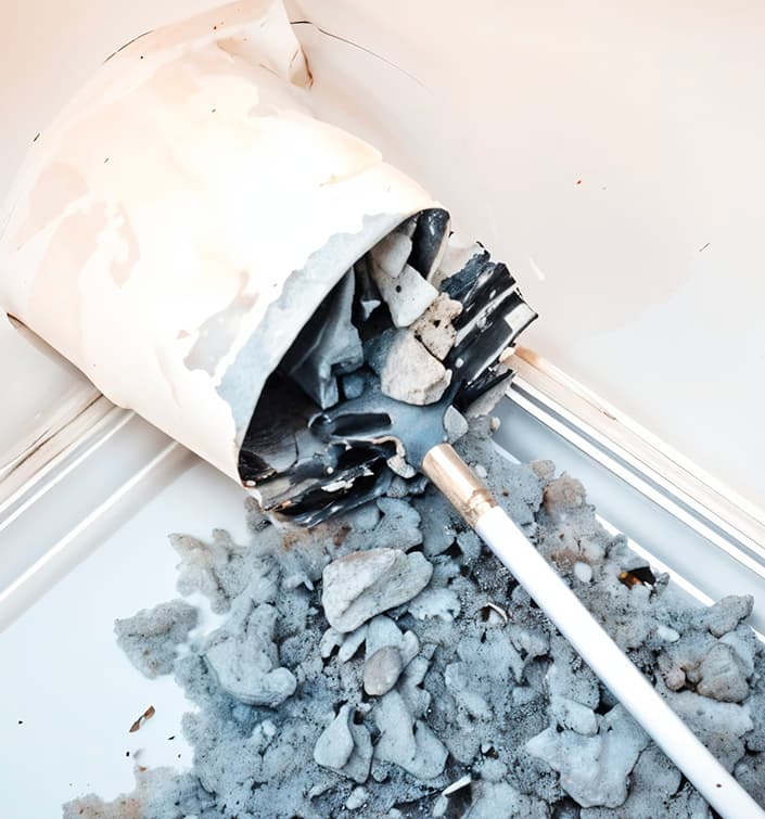 Dryer vent needing cleaning