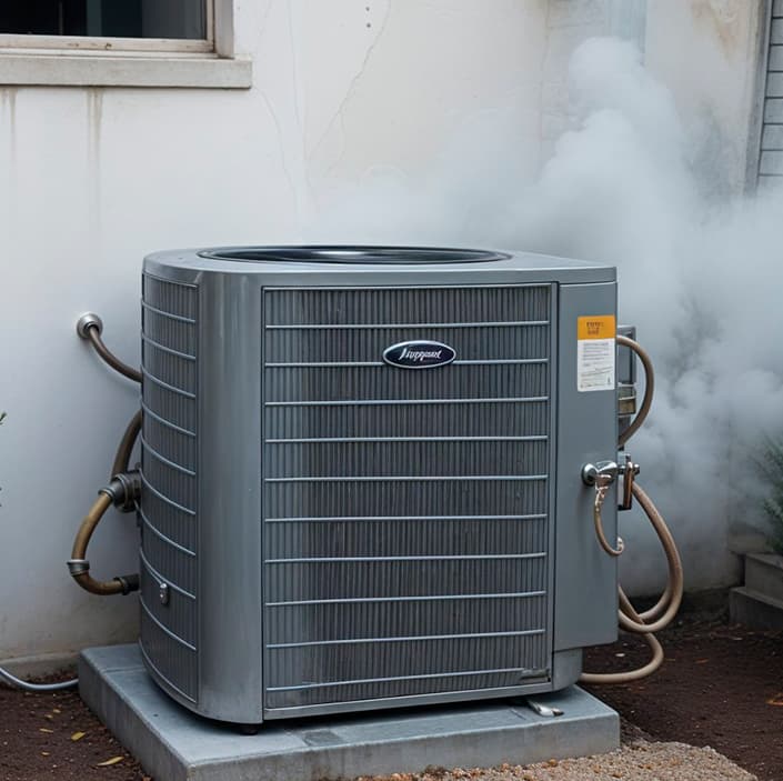 Malfunctioning heat pump unit